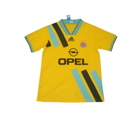 Bayern Munich 93/94 Away Yellow Soccer Jersey